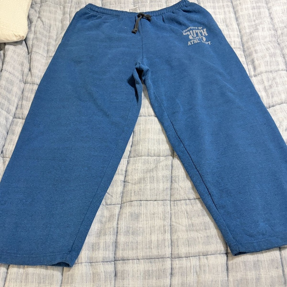 National Outfitters Sweatpants Fleece Athletic Joggers Mens XL Blue Pre-Owned